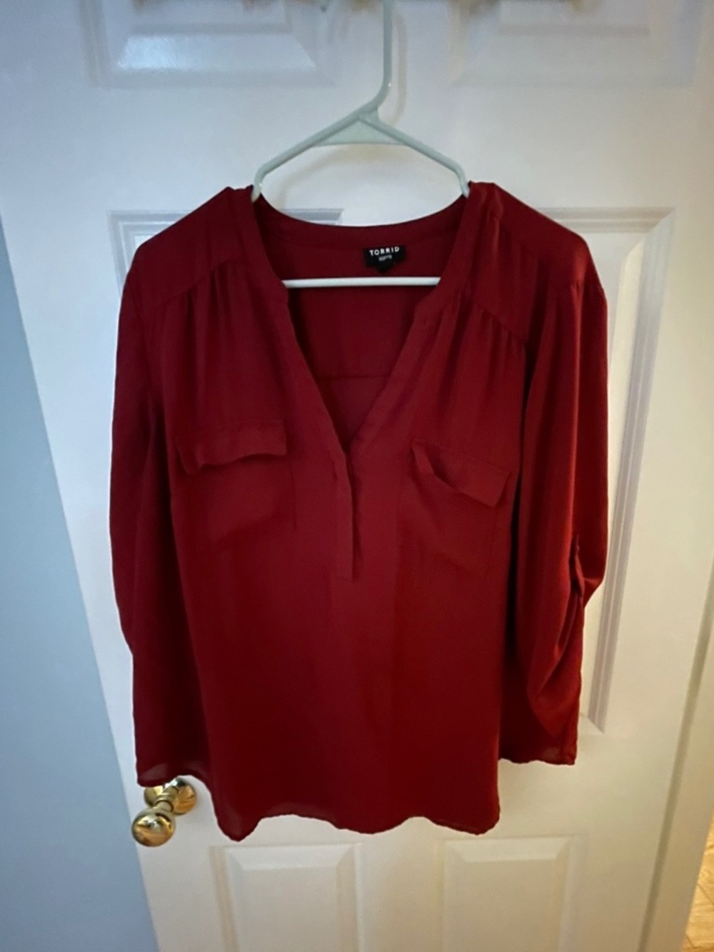 Womens Blouse, Maroon, Torrid Blouse, Plus Size